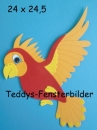 fliegender Papagei rot